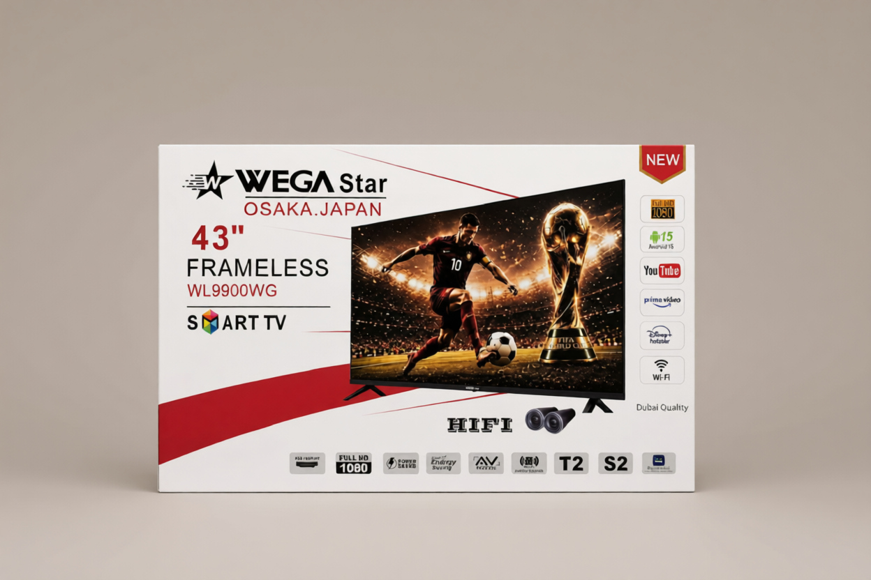 WEGA star 43 Inch Frameless Smart LED TV
